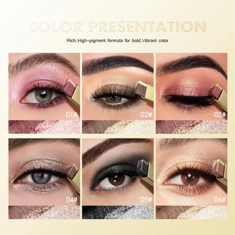 Shimmer Eyeshadow Stick Duo – Long-Lasting Waterproof