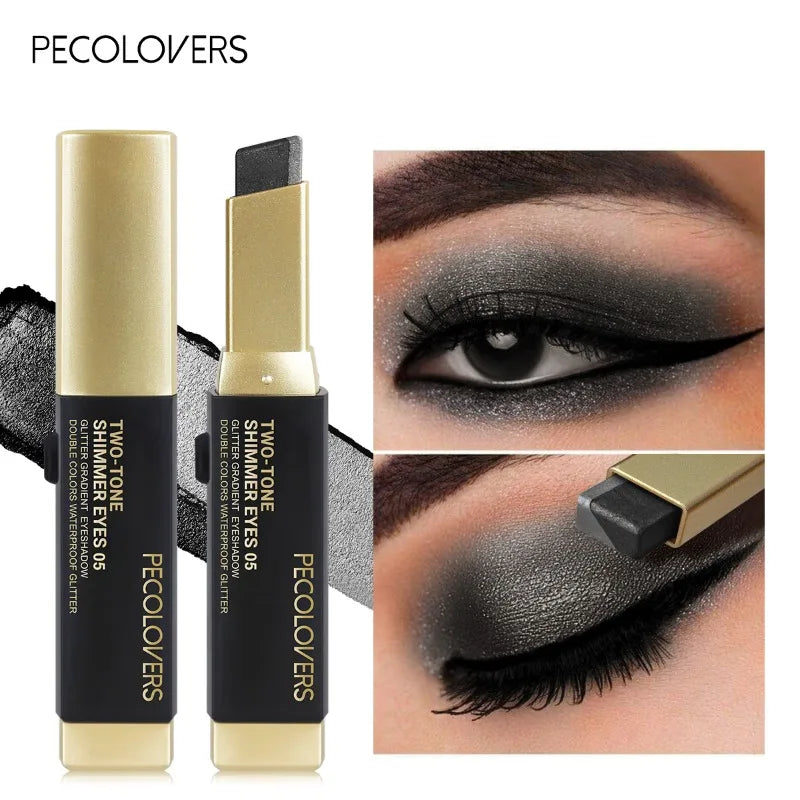 Shimmer Eyeshadow Stick Duo – Long-Lasting Waterproof